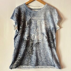 Life Is Good Crewneck Graphic Short Sleeve Tee Shirt Size XL Palm Tree Beach